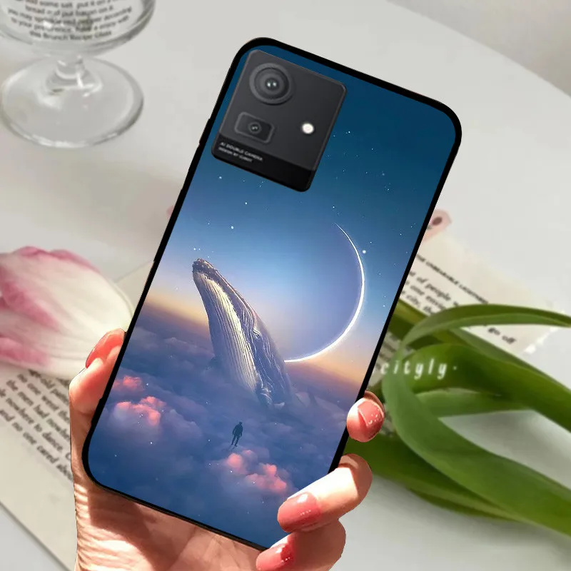 Shockproof Soft TPU Silicone Phone Case with Cartoon Matte Design