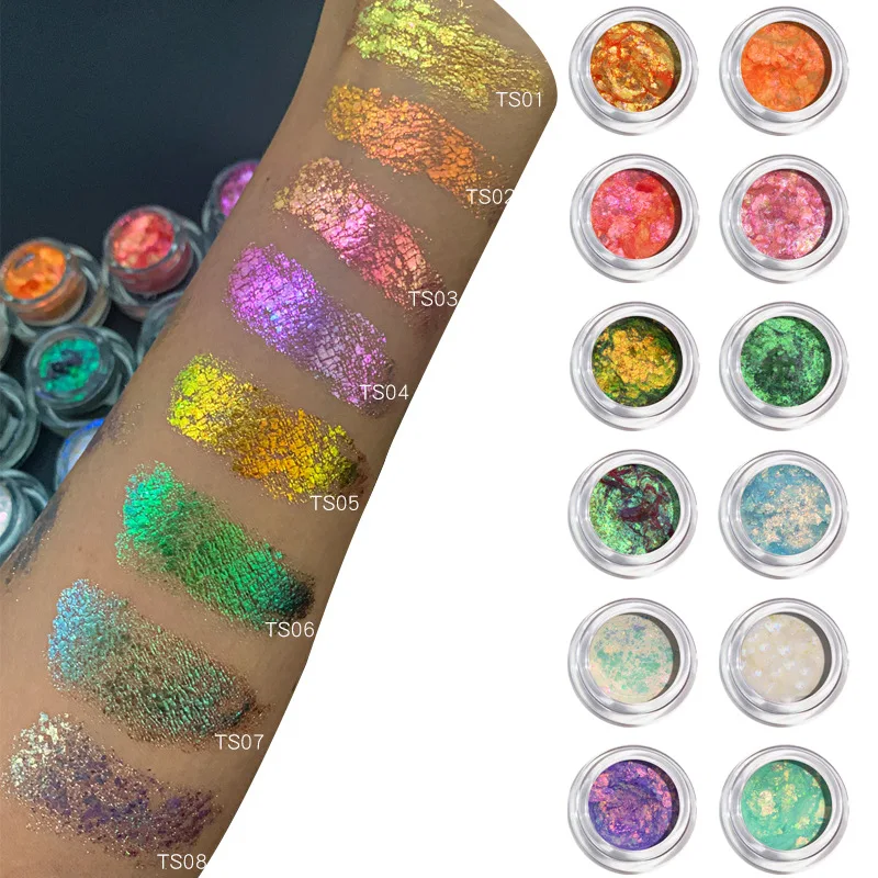 Sheeneffect 5 colors chameleon eyeshadow palette Multichrome cosmetic