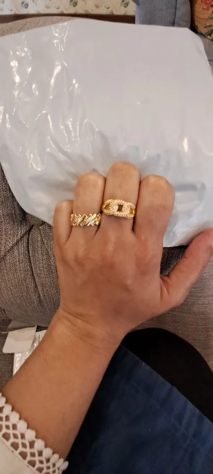 Fashion Gold Color Stainless Steel Rings photo review