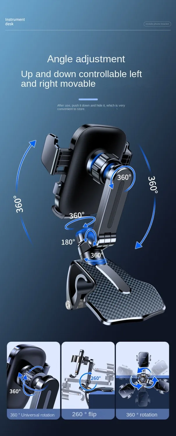 Mobile Phone Car Holder New Style Central Control Instrument Panelmulti-functional Car Universal Navigation Special Fixed