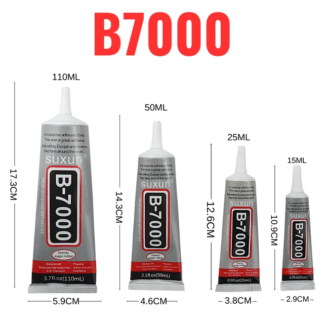 B7000 Liquid Glue Clear Contact Phone Repair Adhesive Multipurpose Diy Glue  with Precision Applicator Tip 3ml 9ml 15ml 25ml - AliExpress