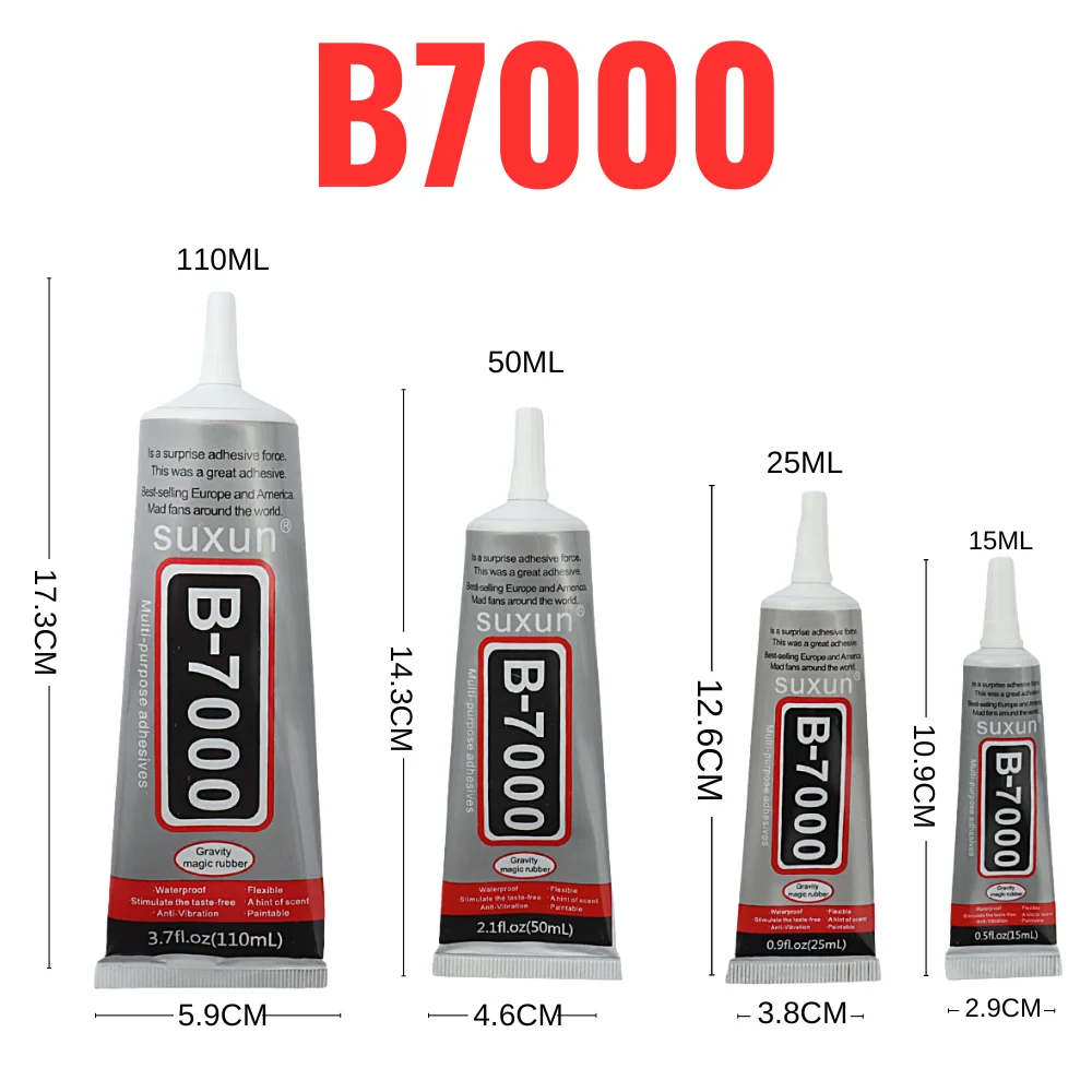 Tube de Colle professionnel B7000 15 ml / 25 ml / 50 ml / 110 ml