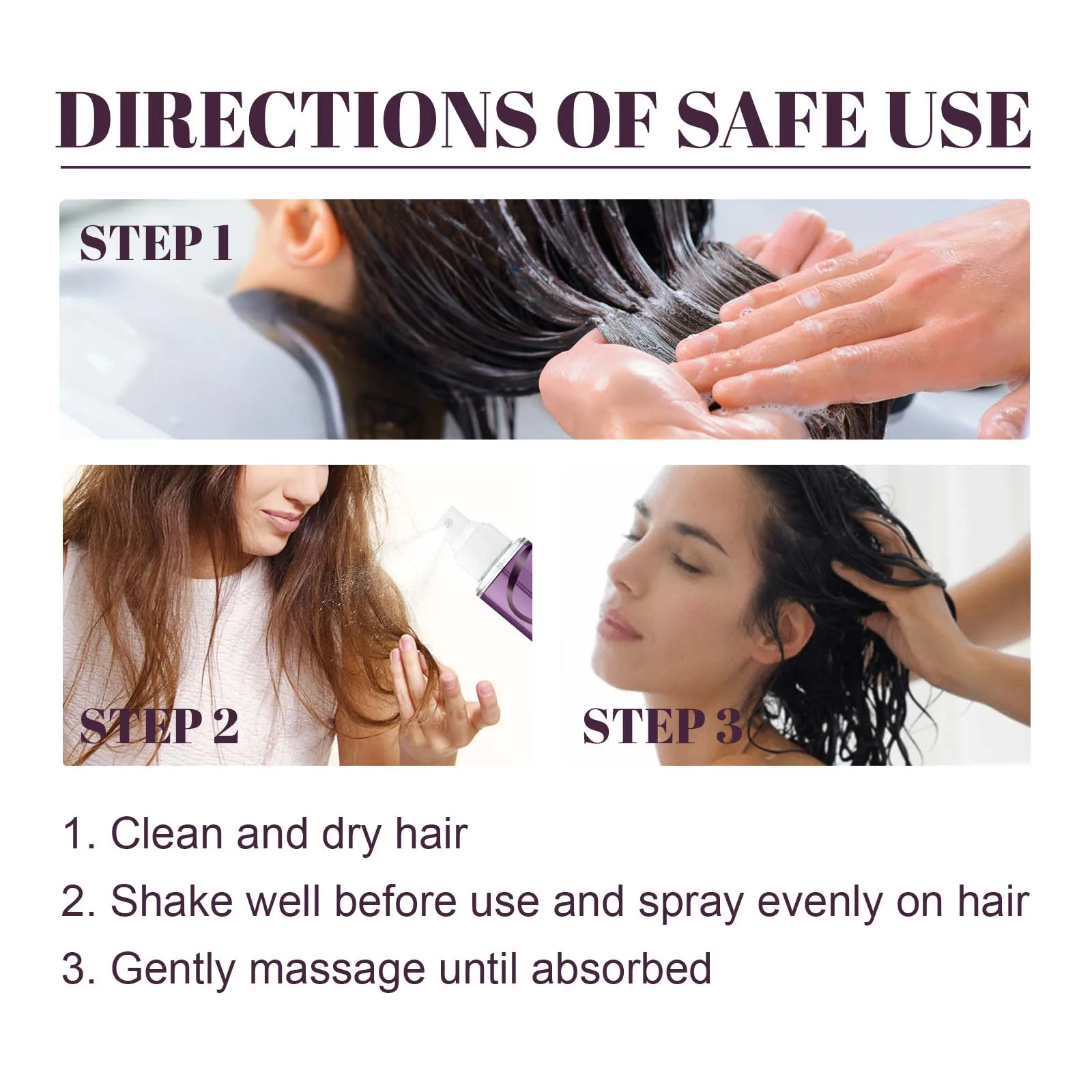 Hoegoa Hair Density Spray Effective Regrow Hair for Women & Men Saw Thicker Stronger Growth Nourishing Care Spray