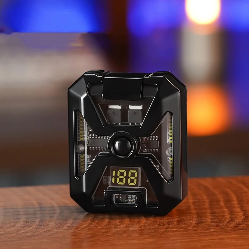 

New Mecha Wind Dual Arc Charging Lighter Outdoor Strong Light Lighting Windproof Electronic Lighter Cigar Gift for Men