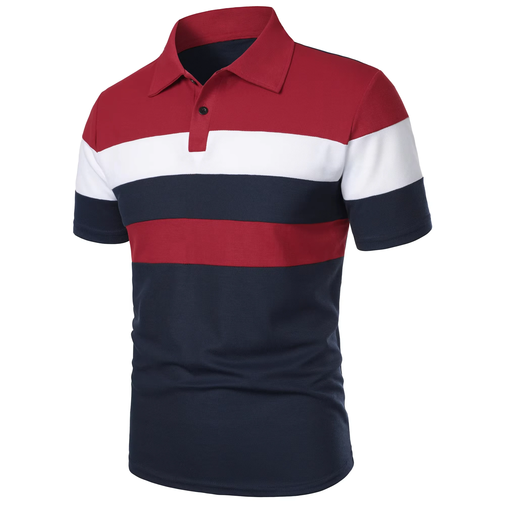 Men's Fashion Polo Shirt Simple Striped Printed Short-sleeved Shirt Summer Men's Business Casual Breathable Versatile Clothing 14 Ac5cf1db102114083a128fdbe66c1f5beH