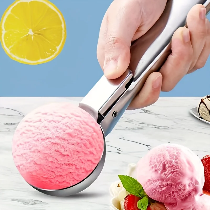 Stainless Steel Dual-purpose Ice Cream Scoop Ice Cream Scooper Multifunctional Fruit Scoop Kitchen Supplies