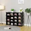 16-Cube Interlocking Plastic Shoe Rack with Modular Storage Cabinet for Closet, Entryway & Garage - Space Saving Design 4