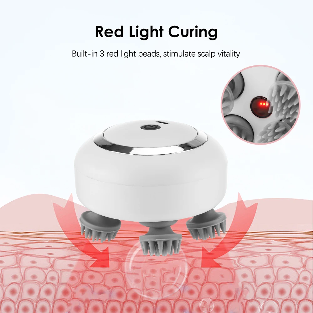 Multifunctional Electric Head Massager Mini Rechargeable Head Massage Device Electric Multi-function Scalp Massager for Head