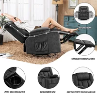 Кресло COMHOMA Relax, кресло для телевизора, кресло для отдыха с регулировкой 90 ° -160 °   выдвижная подставка для ног с двумя подстаканниками — изображение 2