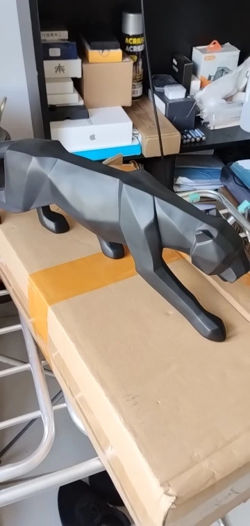 Geometric Grace, Panther Resin Sculpture for Home and Office photo review