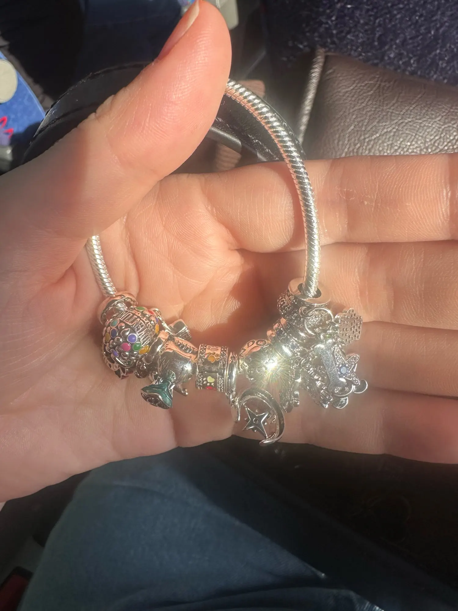 2025 gran oferta dijes cuentas de Plata de Ley 925 mariposa rosa luciérnaga luminosa cuelga brazalete pulsera collar joyería DIY photo review