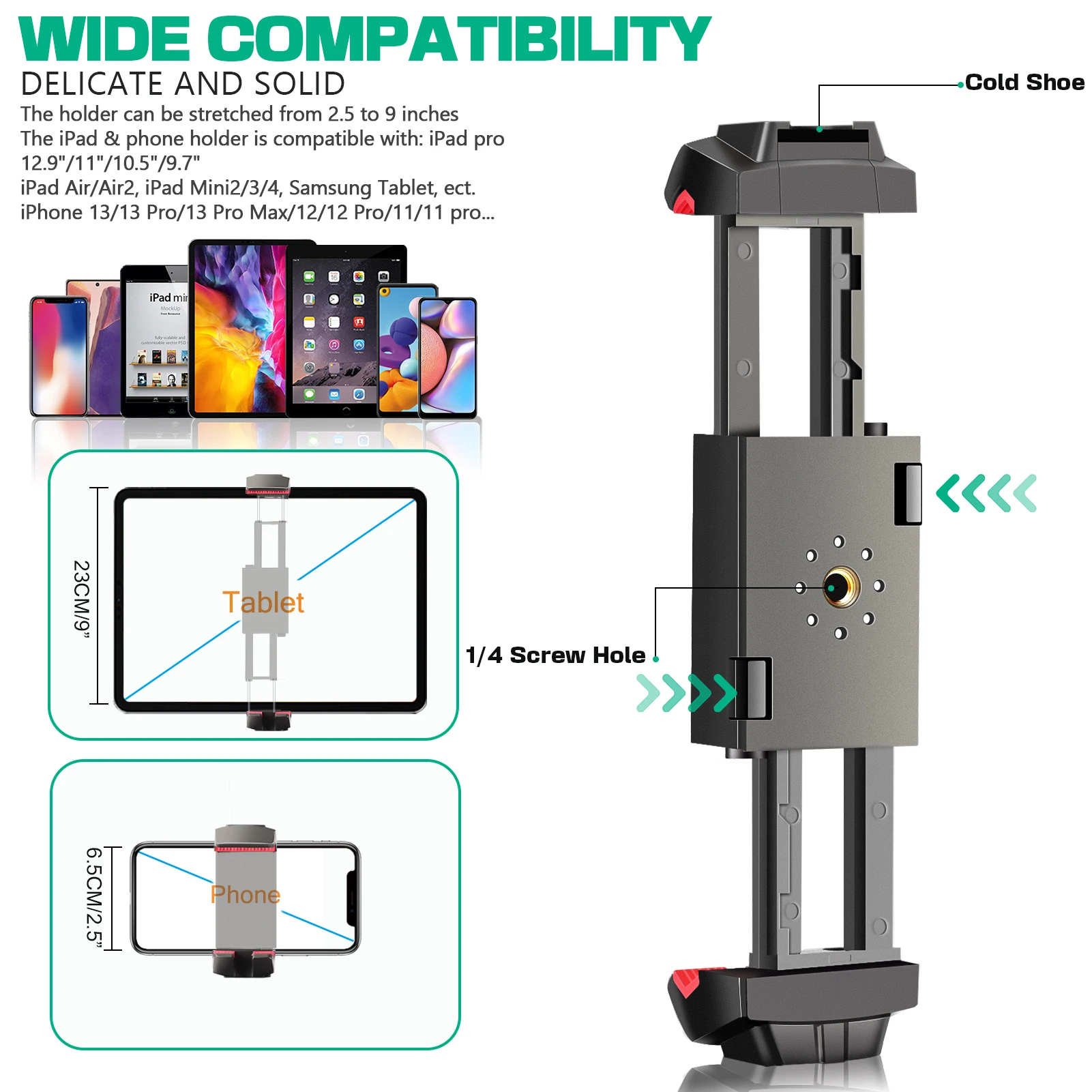Phone Tripod 167cm Professional Video Recording Camera Photography Stand Remote Carry Bag iPad Pro 12.9" Tablet Webcam phone tripod camera tripod flexible phone tripod phone tripod mount photography tripod extendable tripod