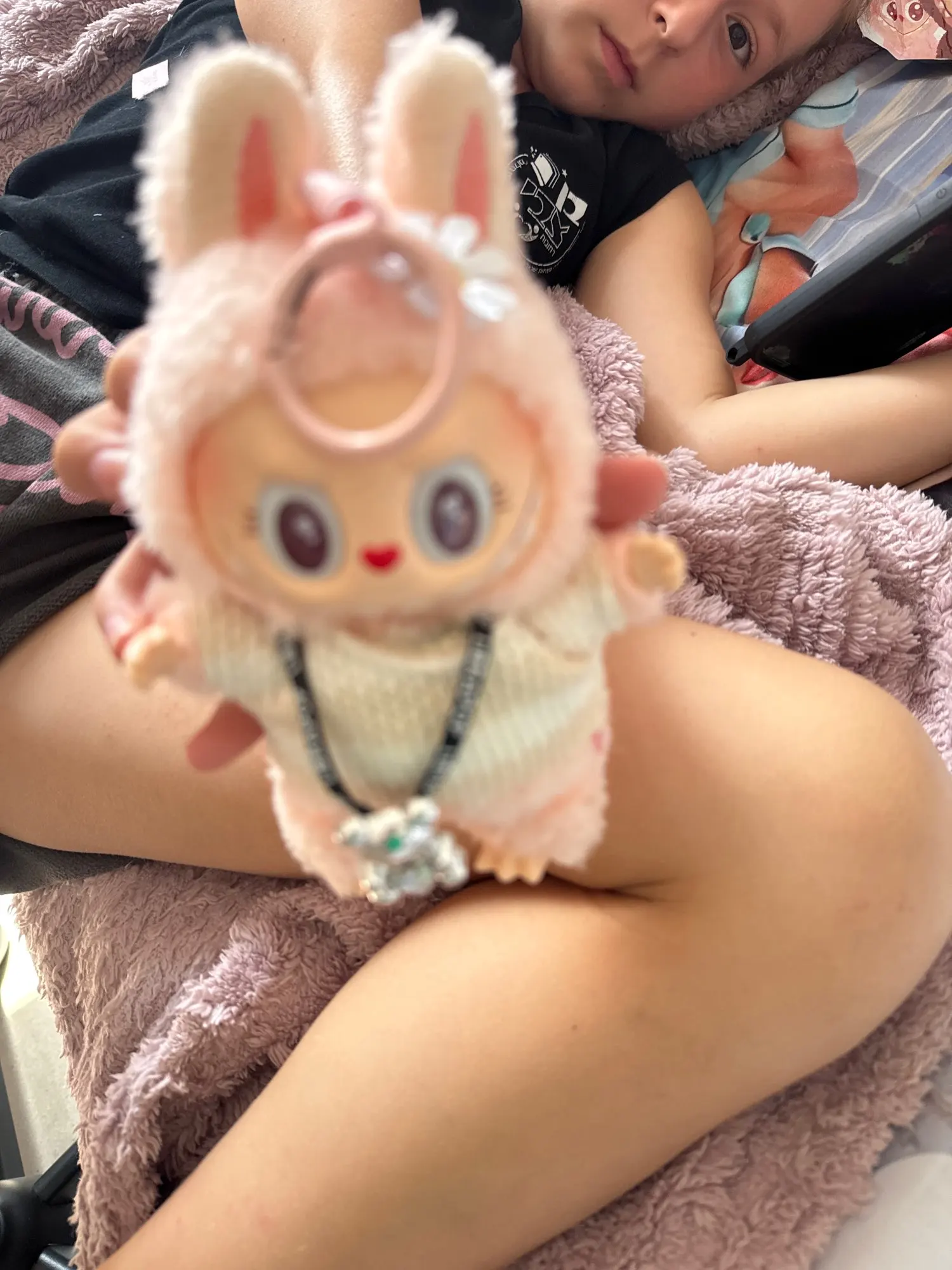 Labubu V1/V2 Doll Clothes: Strap Pants & Skirt Overalls Set with Accessories photo review