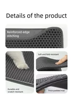 Double Layer Cat Litter Mat – Waterproof Anti-Tracking Litter Trapping Mat, Easy Clean, Non-Slip, for Indoor Cats 6