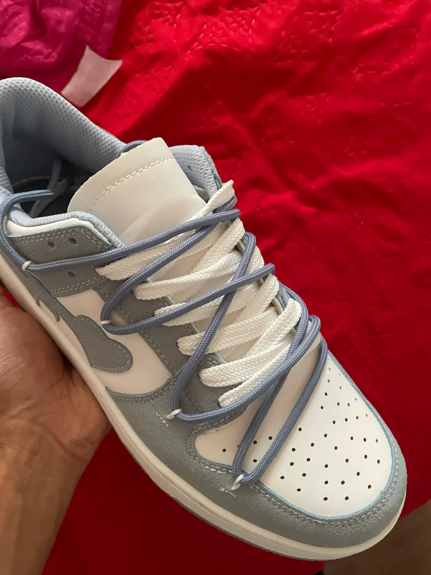 Ins Style Girl Blue Platform Sneakers