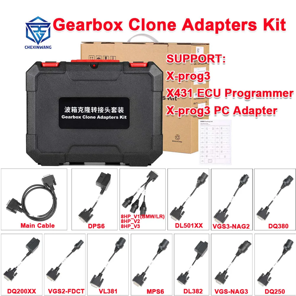 

Launch X431 Gearbox Clone Adapters Kit for ECU Module Cloning Device for Xprog 3 Launch X431 ECU Programmer X prog3 PC Adapter