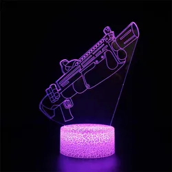 3D LED Night Light: Gaming Atmosphere Lamp for Desktop and Room Decoration - Perfect Birthday and Christmas Gift for Boys (Green)