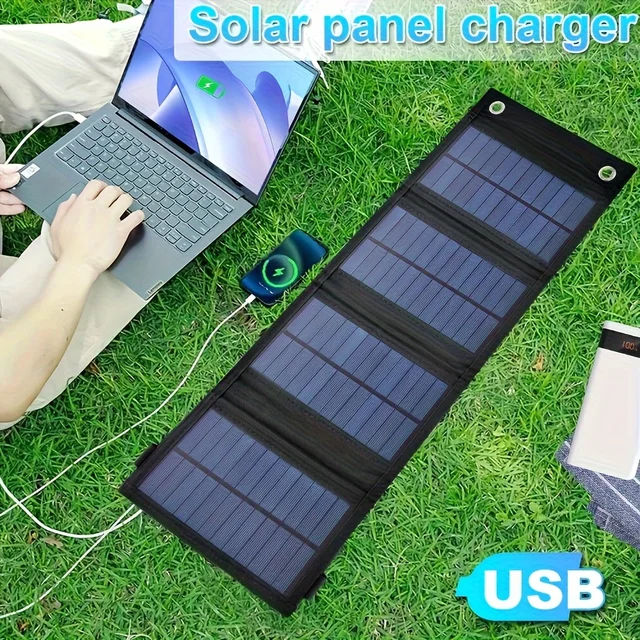 1pc panneau solaire USB Portable Flexible petit étanche 5V panneaux solaires pliants cellules pour chargeur de batterie de téléphone Portable 1