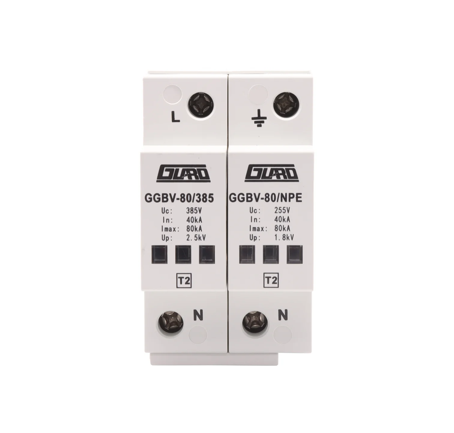 House Low-Voltage Arrester Device 1P+NPE Power Surge Protective Device T2 SPD AC SPD 60KA Max 120KA
