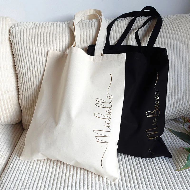 Personalized Tote Bag Custom Cotton Tote Bag Bridesmaid Gift