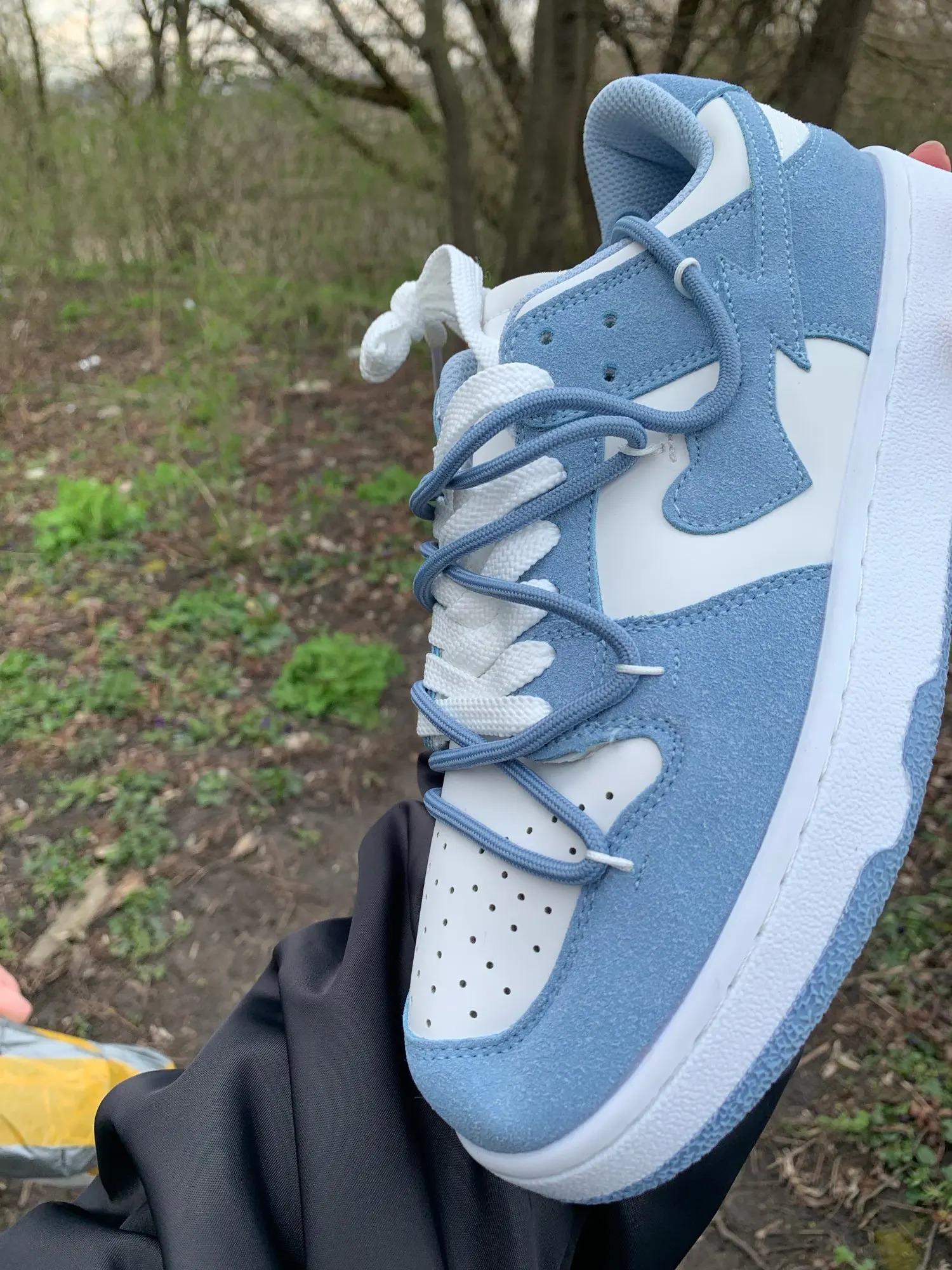 Ins Style Girl Blue Platform Sneakers