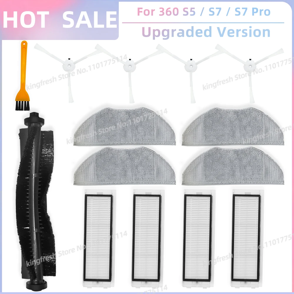 HUIBEI Kit Accessori per Aspirapolvere per 360 S5 S7 Robot Aspirapolvere Parti di Ricambio Dust Box