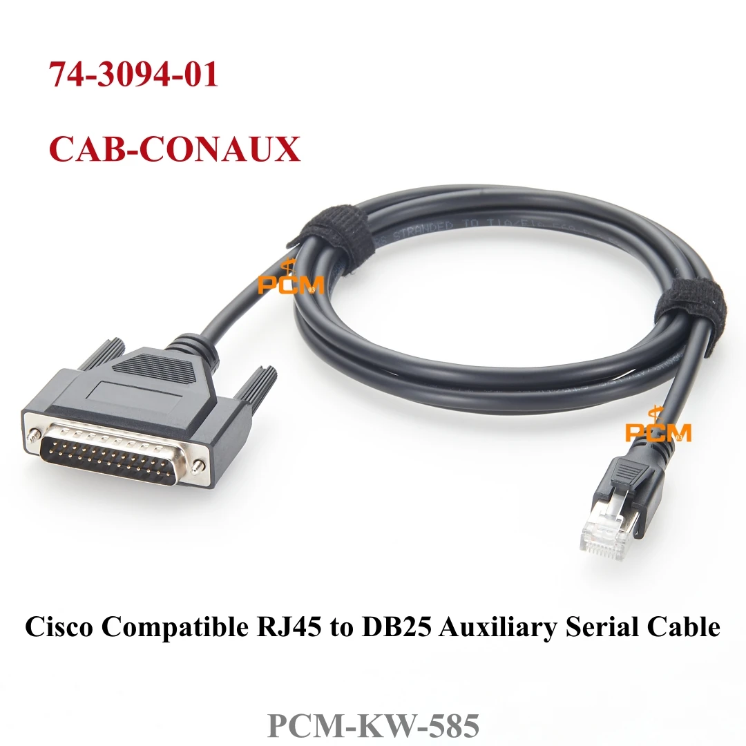시스코 호환 74-3094-01 RJ45 8P8C 남성형 25핀 DB25 플러그 커넥터 보조 시리얼 네트워크 케이블 CAB-CONAUX 라우터용