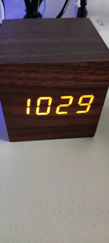 Wooden Digital Alarm Clock LED Wooden photo review