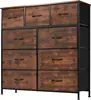 9-Drawer Dresser, Fabric Bins, Sturdy Metal Frame & Wood Tabletop, Ideal for Bedroom, Closet, or Nursery Storage. 1