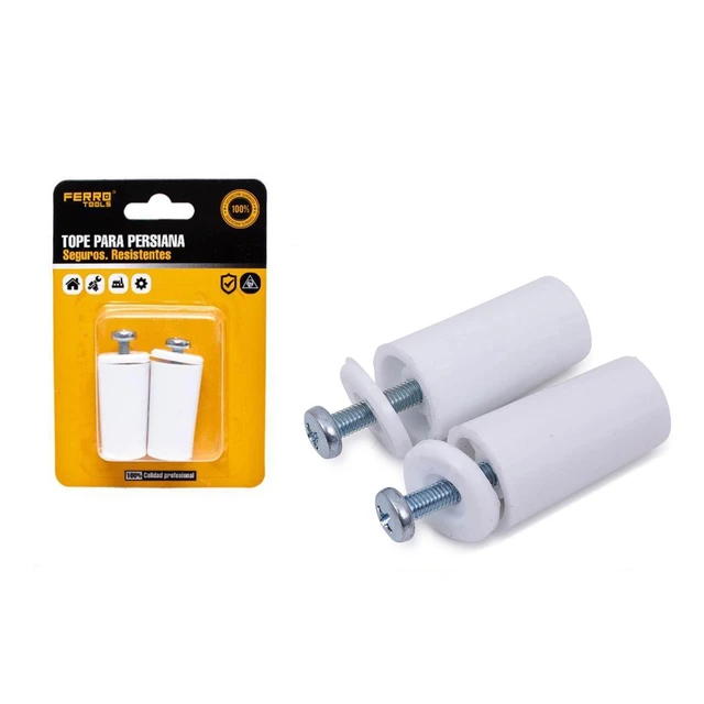 ▷🥇 distribuidor tope persiana con tornillo 40 mm blanco