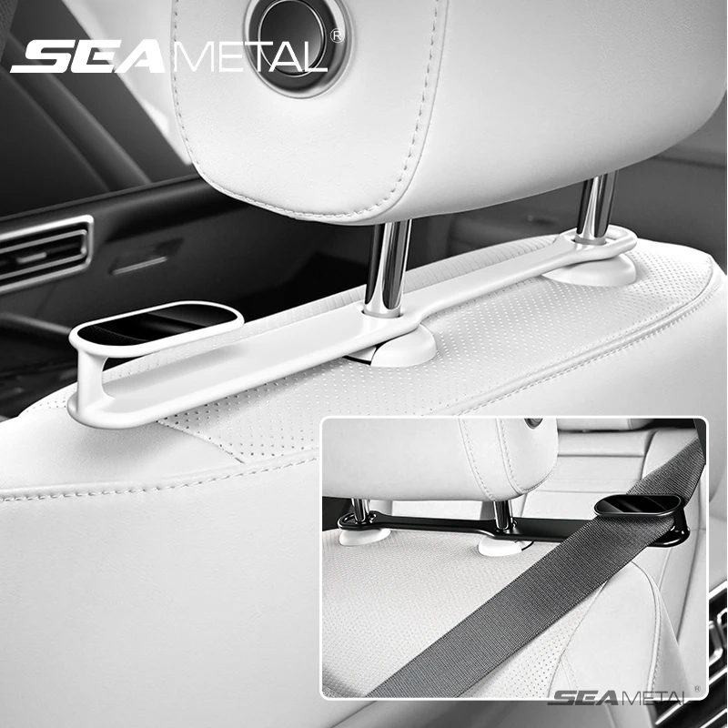 SEAMETAL Car Seat Belt Holder Headrest Seat Belt Fastener Mount Backseat Seatbelt Guide Reduce Noise Relieve Shoulder Friction 1
