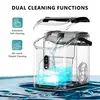 SIMZLIFE Nugget Ice Maker Countertop with Handle，Portable Ice Maker Machine,Auto-Cleaning, Ready in 6 Mins, 34.5lbs/24H,Black 4