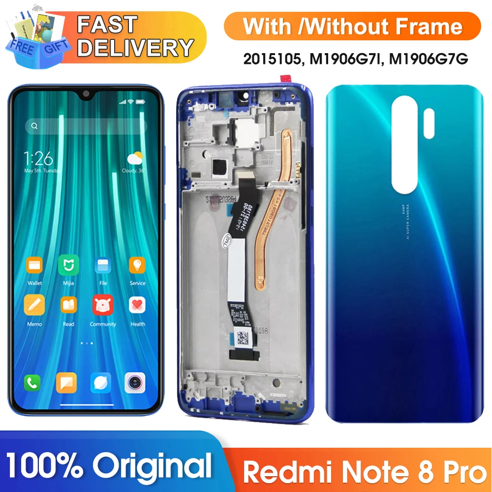6-53-Tela-para-Xiaomi-Redmi-Note-8-Pro-M1906G7I-M1906G7G-Lcd-Display ...