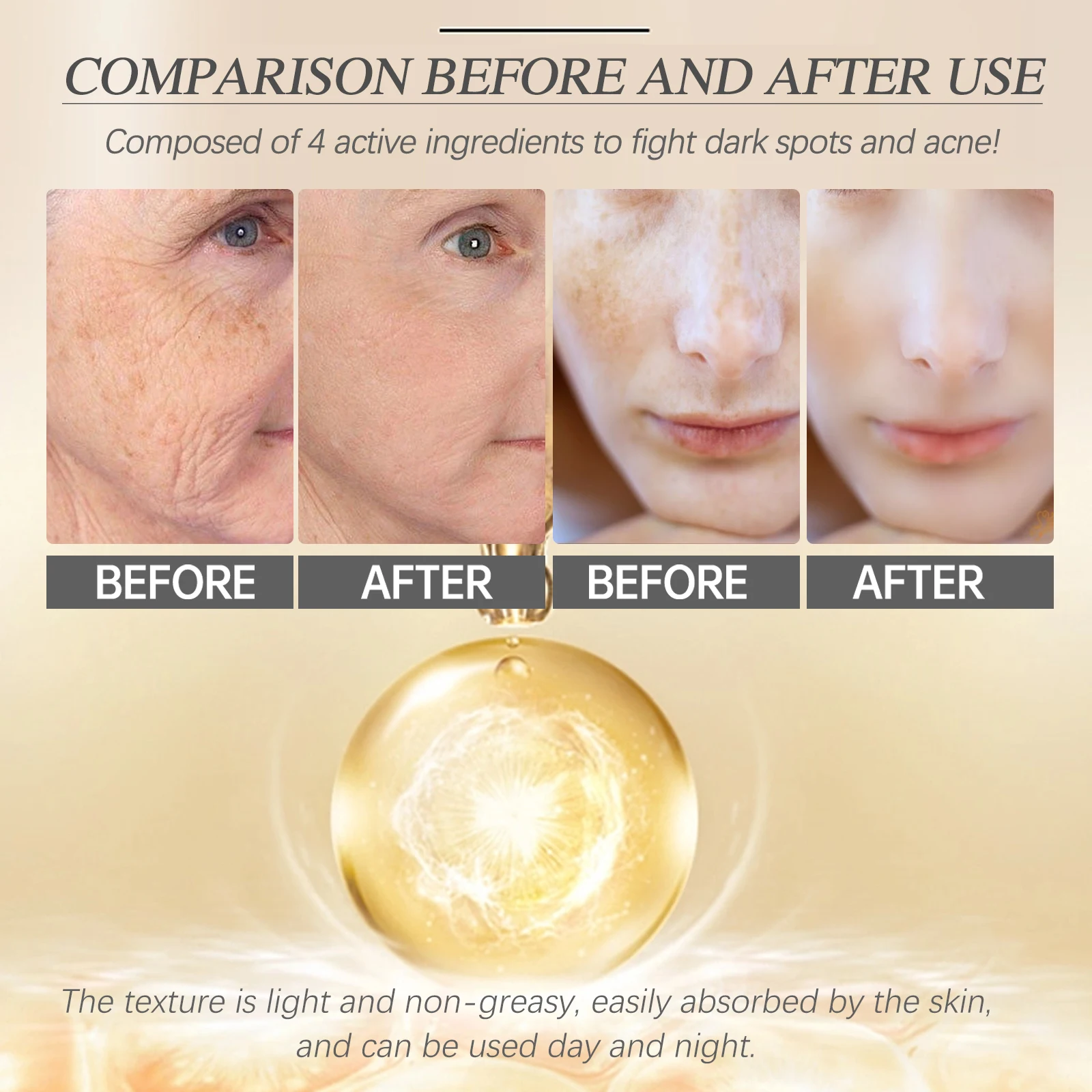 EELHOE Retinol Collagen Face Cream Fade Fine Lines Brightening Skin Tone Improve Skin Elasticity Tightening Face Care Cream