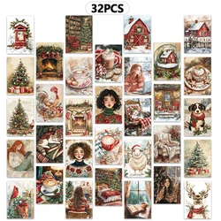 Set of 32 Vintage Christmas Postcards - Ideal Collectible Gift for Holidays and Special Occasions (Mixed Color)