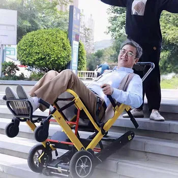 Ultimo modello 2026: Macchina elettrica per salire le scale, deambulatore cingolato per anziani, sedia a rotelle di sicurezza