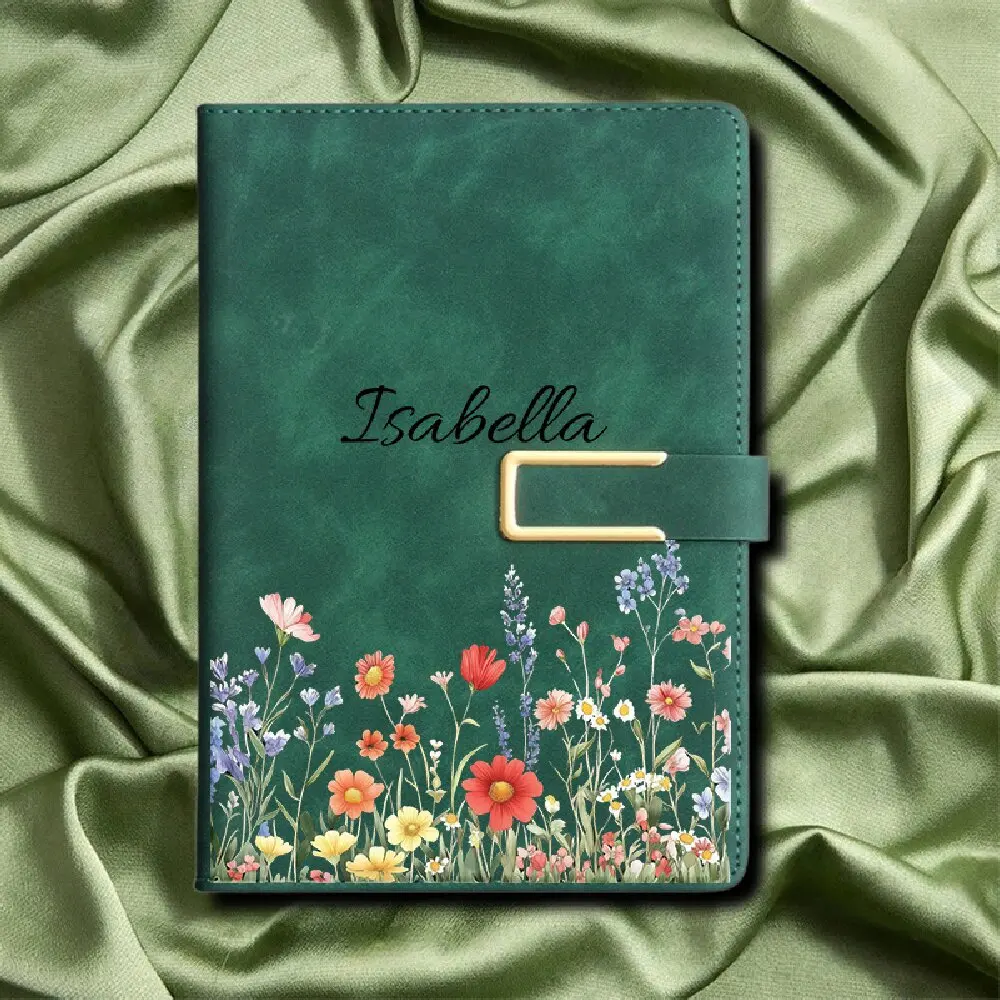 Elegant A5 Faux Leather Personalized Notebook