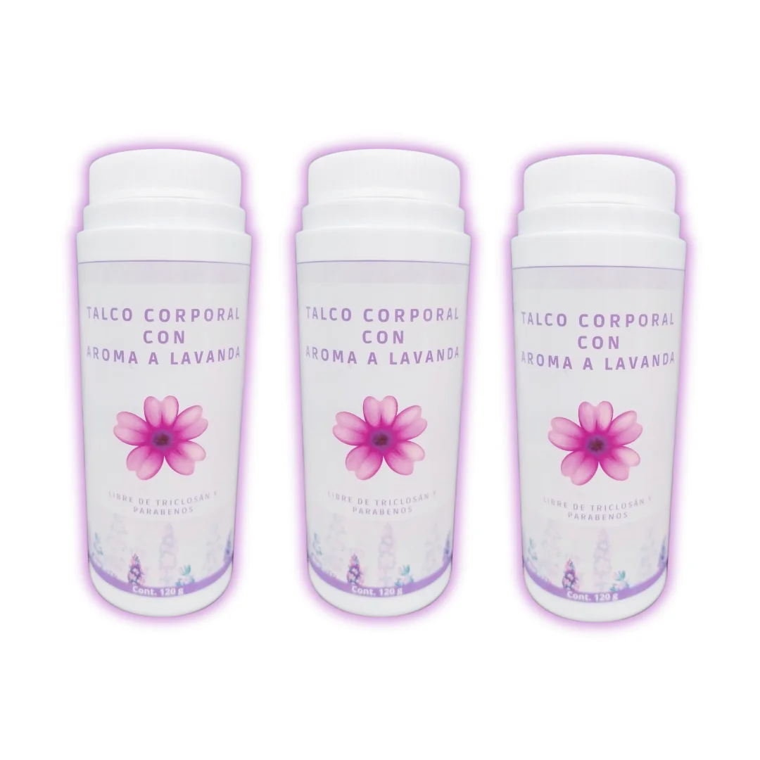 Talco Desodorante Corporal Aroma Lavanda 120g (3 Unidades)