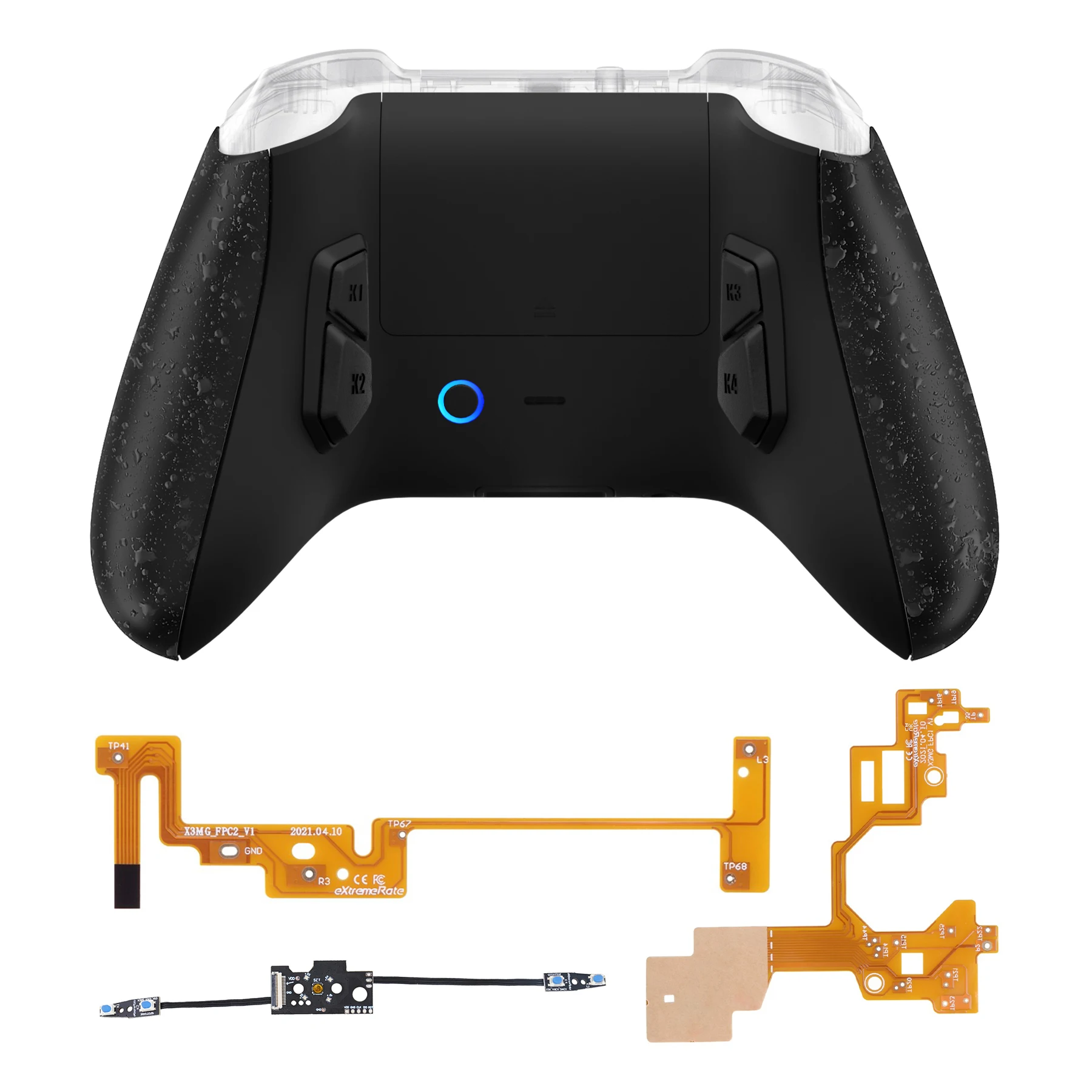 Extremerate-victor x Remap Kit para Xbox Core Controle sem Fio Perfis Shell Voltar Redesenhado Trilhos Laterais e Botões Voltar