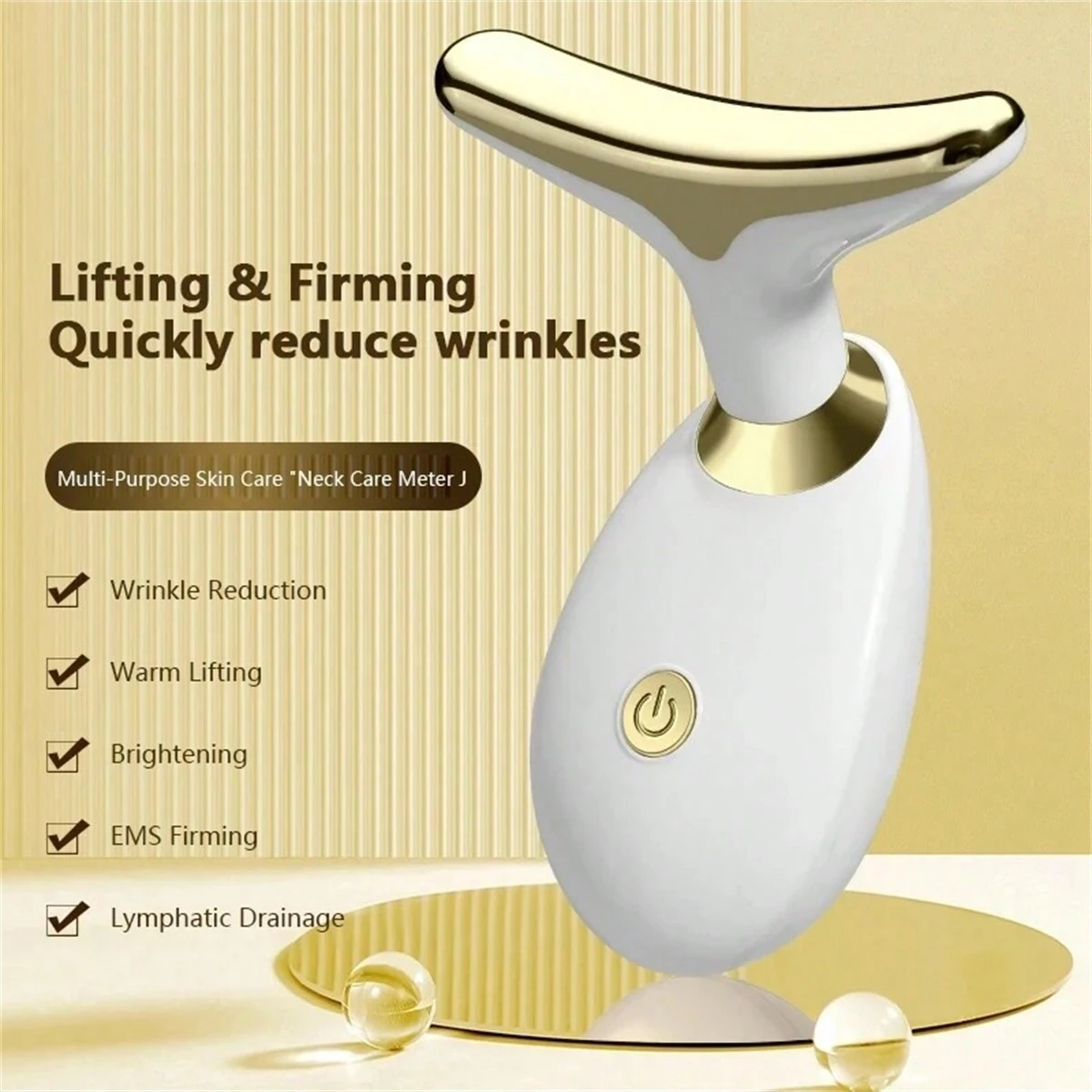 LED Light Therapy Tool 3-Color For Face Beauty Neck & Body Battery-Operated Skincare Beauty Tool Perfect Gift
