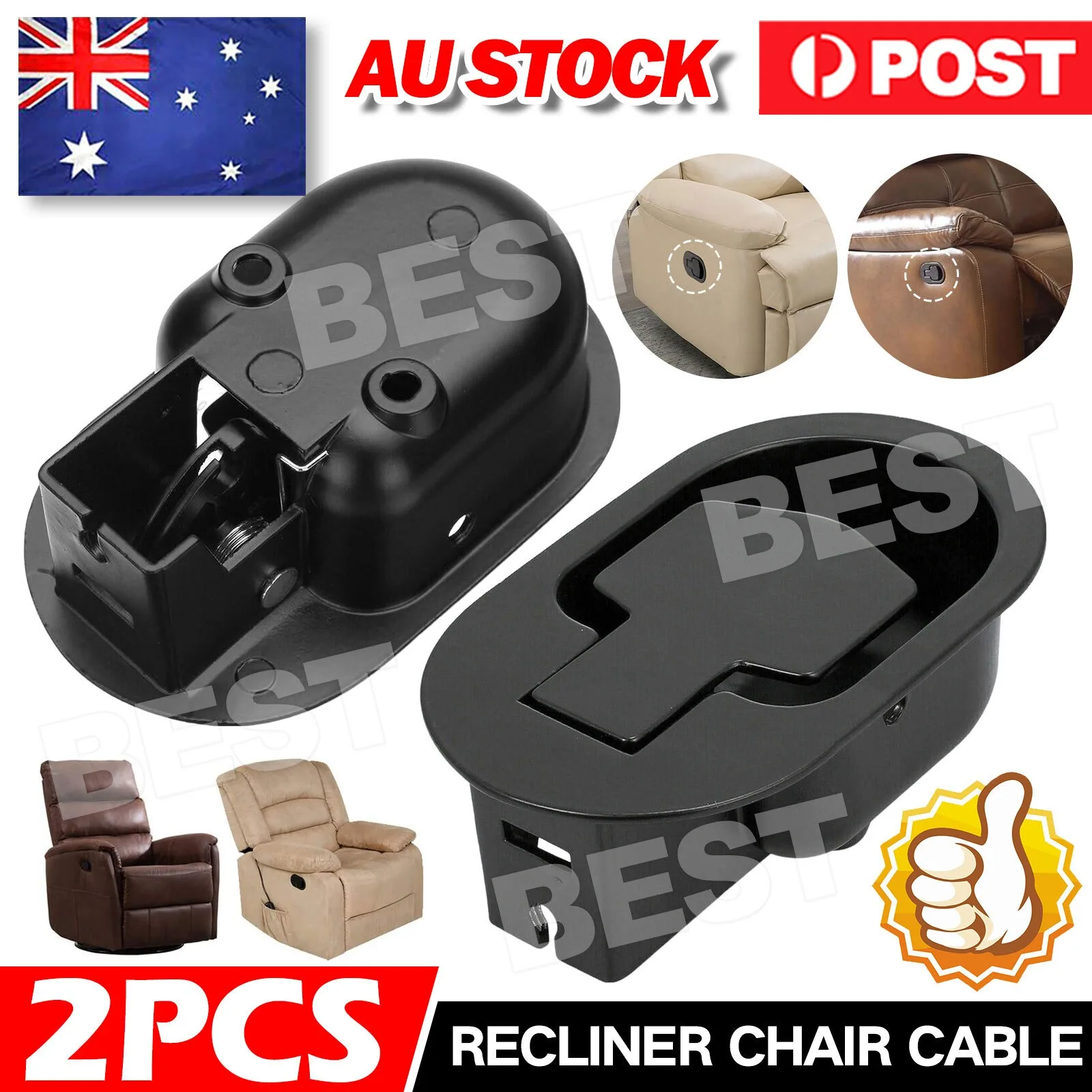 2PCS Lounge Recliner Chair Couch Sofa Handle Release Lever Replacement AU Stock