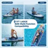 11' Inflatable Stand Up Paddle Board, 500LBS Weight Capacity, Wide Stand Up Paddle Board with Premium SUP Accessories, Non-Slip EVA Deck, for Adults & Youth of All Skill Levels, Dark Wood Grain