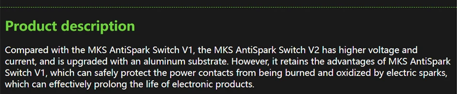 Makerbase AntiSpark-Schalter V2, Aluminium-Leiterplatte, 200 A, für Elektro-Skateboards/E-Bikes/Roller/Roboter. – Detail 3