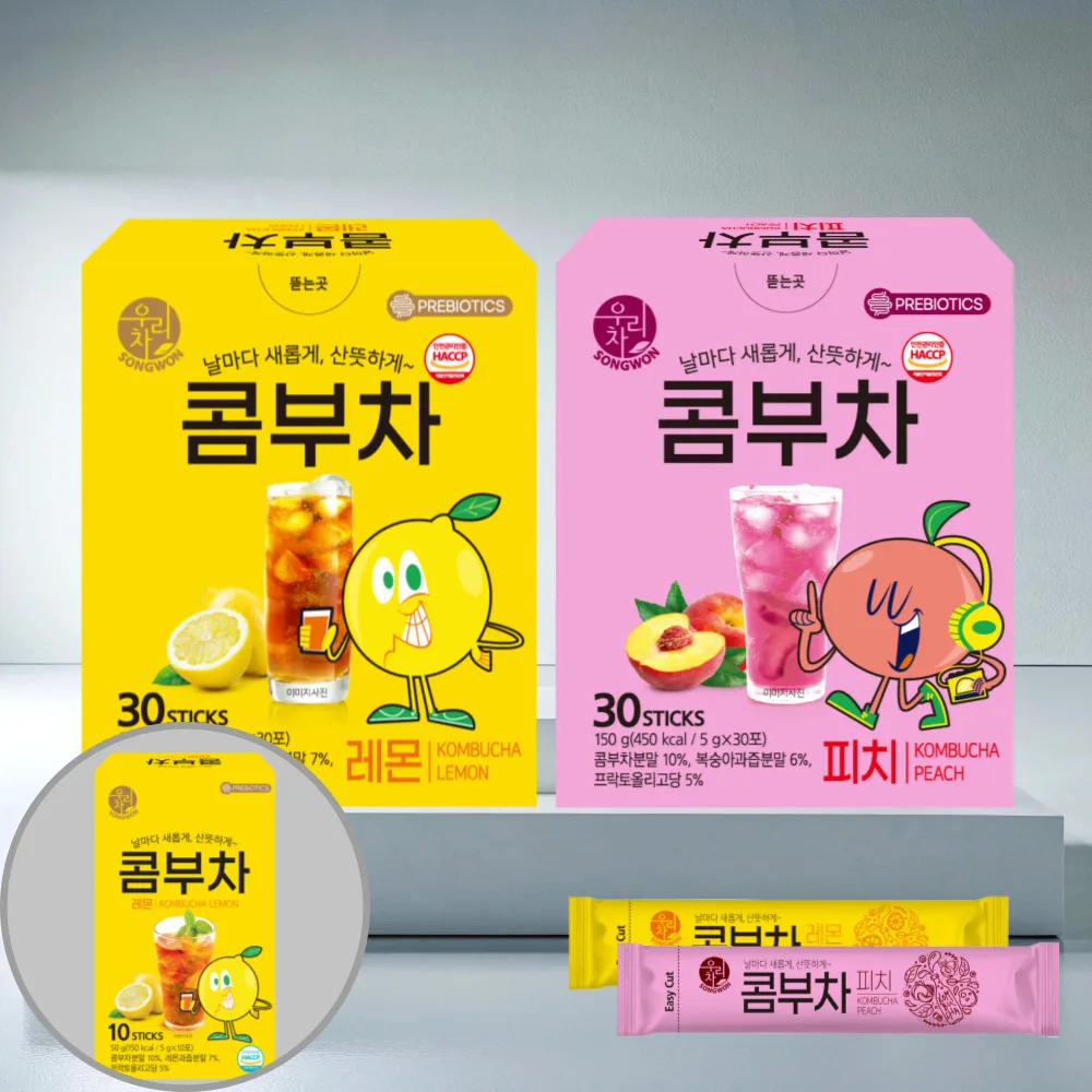 [무화당] 저당 디저트 마들렌 세트 (초코2 레몬2) 