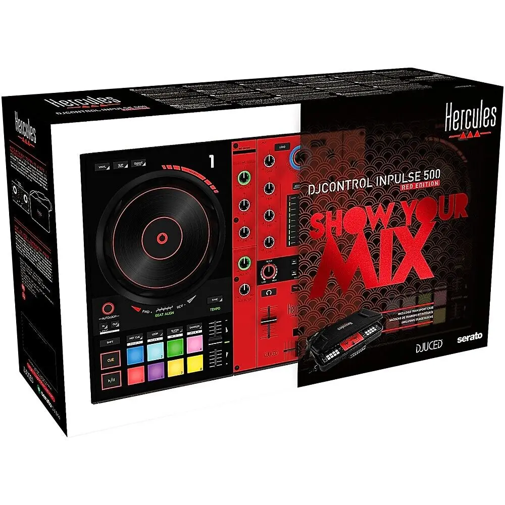 

Горячая Распродажа ON HercuLes DJ Inpulse 500 LE 2-канальный DJ-контроллер с ручкой, красный