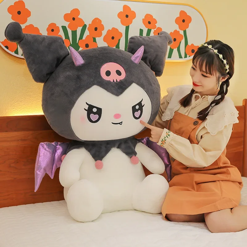 40CM sevimli Sanrio peluş bebek karikatür Kuromi dolması peluş bebek melodi peluş oyuncaklar yastık odası dekorasyon çocuk 2