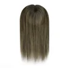 LaaVoo Hair Pieces Extensions Virgin Topper For Short Thining Hair Hand Made 6*7inch Real Brazilian Hair Mono And PU Base Hair 3
