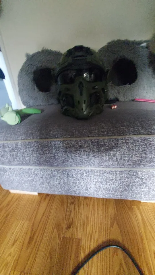 Airsoft tactical full face helmet photo review