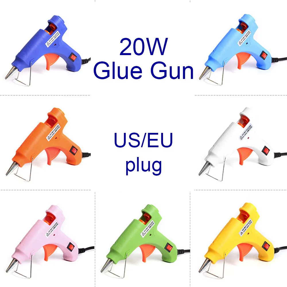 Hot melt glue gun hot glue gun 20W Mini Hot Glue Gun Fast Preheating Glue Gun for Christmas Crafts School DIY Arts Home Quick Repairs Use 7mm Sticks
