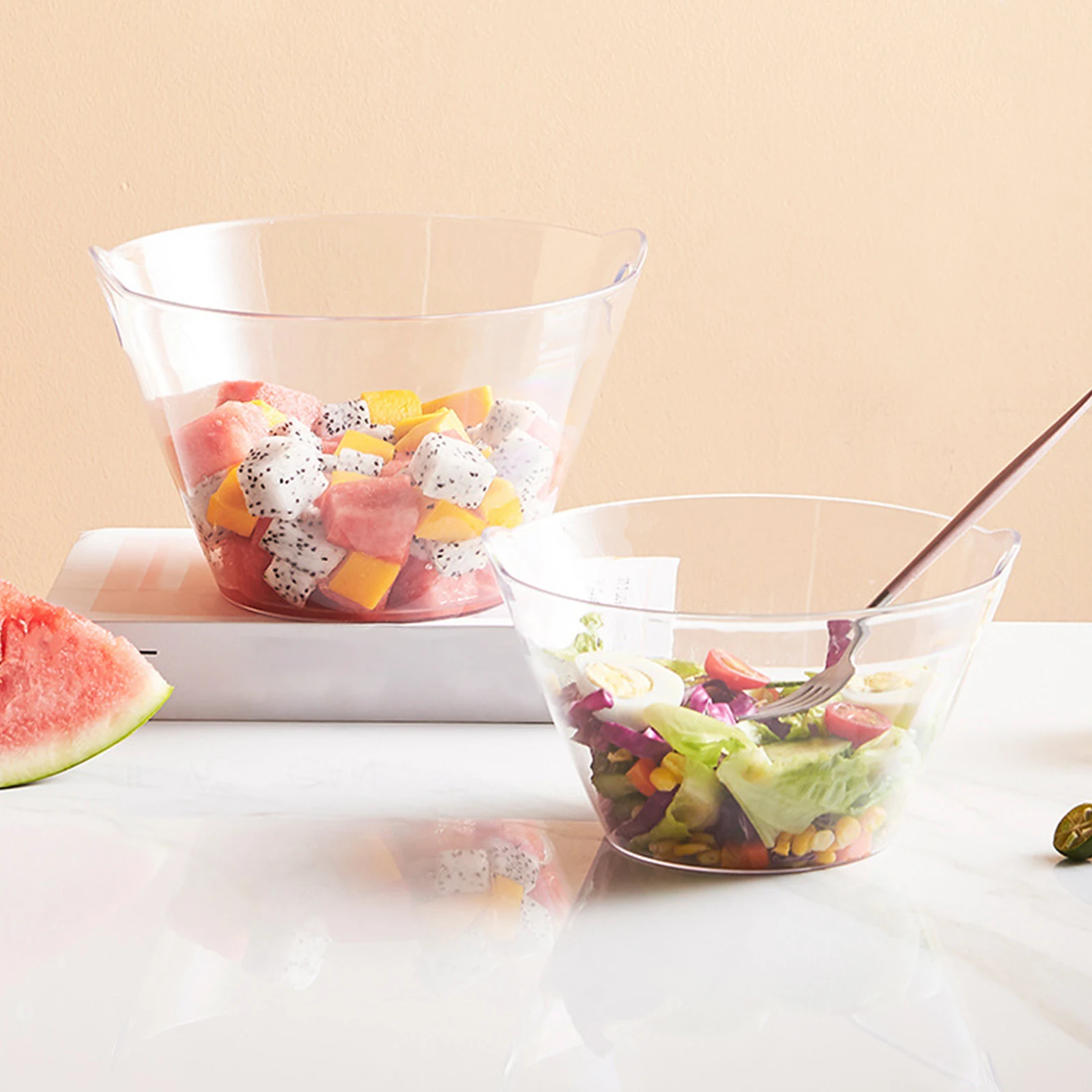 Ice Bucket Acrylic Salad Bowl Vegetable Bowl Fruit Ice Bucket Wine Champagne Wine Chiller Bottle Cooler Ice Barrel
